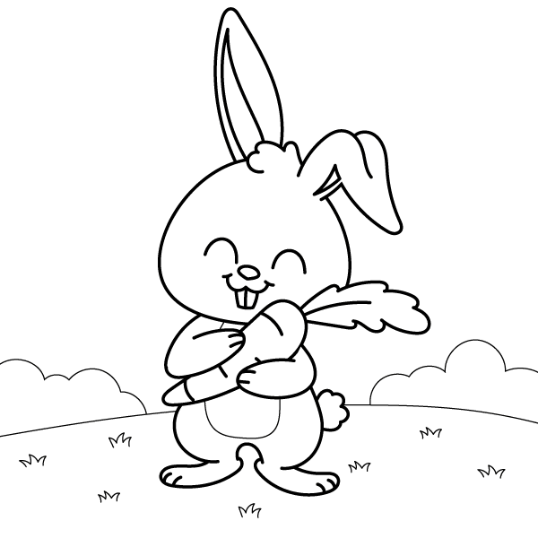 طرح خرگوش برای رنگ آمیزی