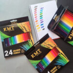 مداد رنگی 24 رنگ برند K.M.T