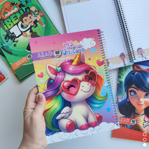 دفتر حاشیه دار ۴۰ برگ آزاد پونی